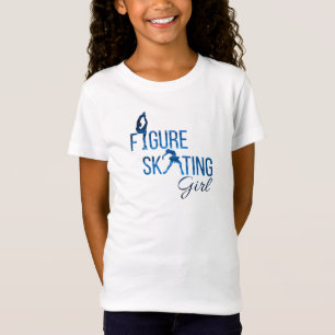 T-shirt Figure skating girl blue