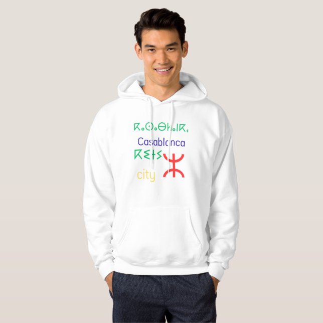 T-Shirt for Amazigh symbol amazighi Casablanca Cit Hoodie (Front Full)