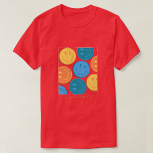 T-Shirt for men Colourful Smiley Faces Poster