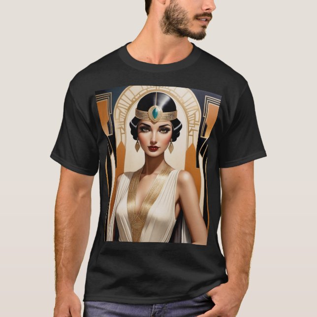 T-shirt For Men with Art Deco Design (Front)