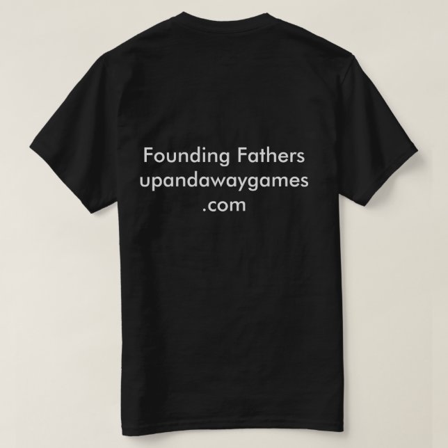 T-shirt for the Founding Fathers board game (Design Back)
