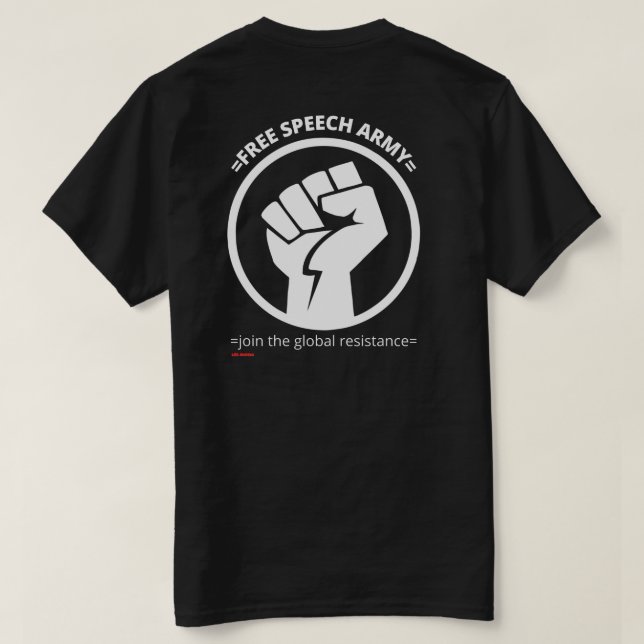 t-shirt "FREE SPEECH ARMY"  (Design Back)
