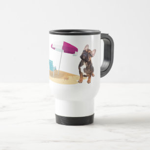 T-shirt French Bulldogge happy summer Travel Mug