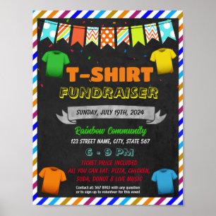 T-shirt Fundraiser event template Poster