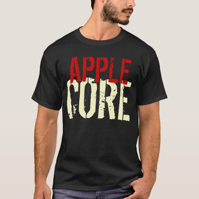 T-Shirt Funny Apple Core Customisable Garment (Front)