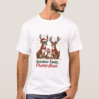 T-shirt-Funny Christmas Reindeer Family  T-Shirt