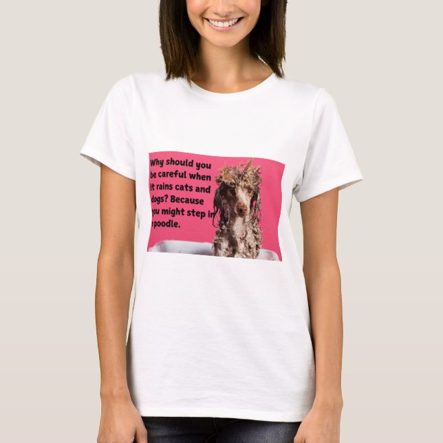 T-shirt Funny Dog Print Why you should be careful (Front)