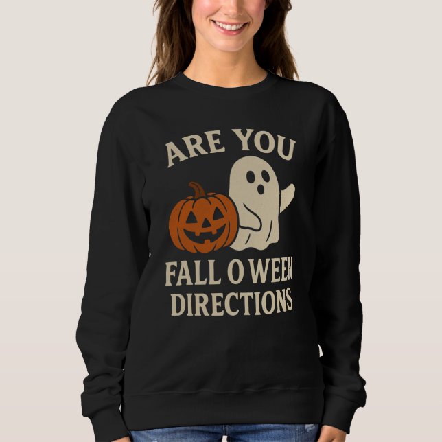T-shirt Funny Fall-o-Ween Vibes Sweatshirt (Front)