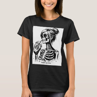 T-SHIRT FUNNY MAMAN SKELETON 