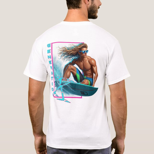 T-Shirt Generation X 80s Florida Surfer Dude (Back)