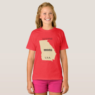 T-shirt - Georgia Map with City