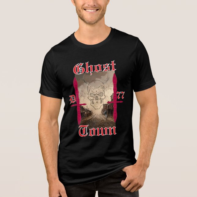 T-Shirt  Ghost Town  Tri-Blend Shirt (Front)