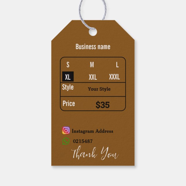 T shirt gift tags (Back)
