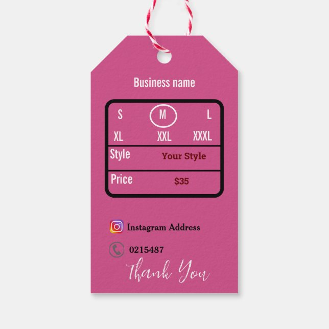 T shirt gift tags (Back)