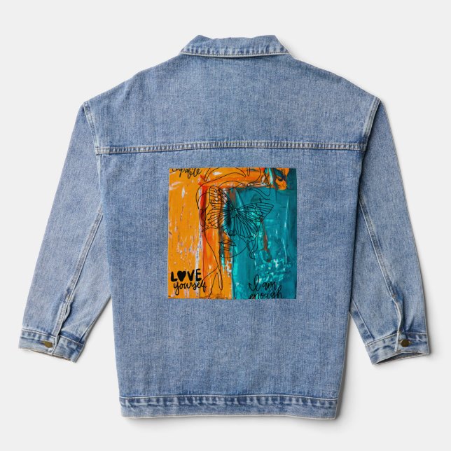 t-shirt gifts denim jacket (Back)