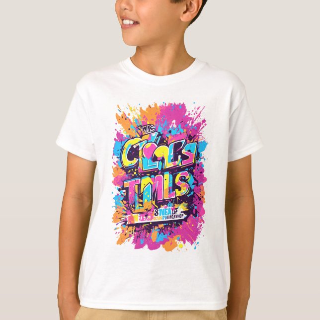 T-shirt graphic for a colour run event. On a white (Front)