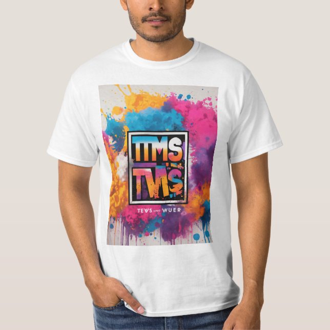 t-shirt graphic for a colour run event. On a white (Front)