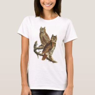 T-Shirt: Great Horned Owl by John Audubon T-Shirt