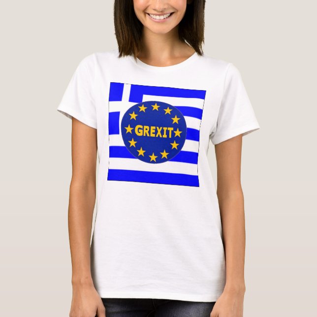T-Shirt Greek Flag EU Grexit (Front)