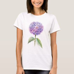 T-Shirt, grey flower, women's T-shirt