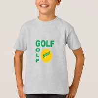 T-shirt gris enfants  DESIGN GOLF SPORT