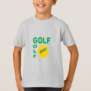 T-shirt gris enfants DESIGN GOLF SPORT