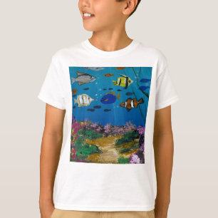 T-Shirt - handmade artwork- ocean depths