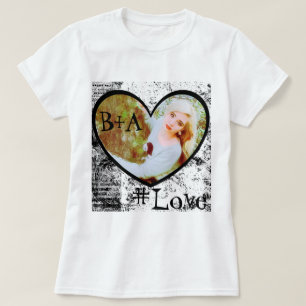 T-Shirt, Heart Shape Photo Insert T-Shirt