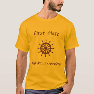 T-Shirt - Helm, ship name (brown)