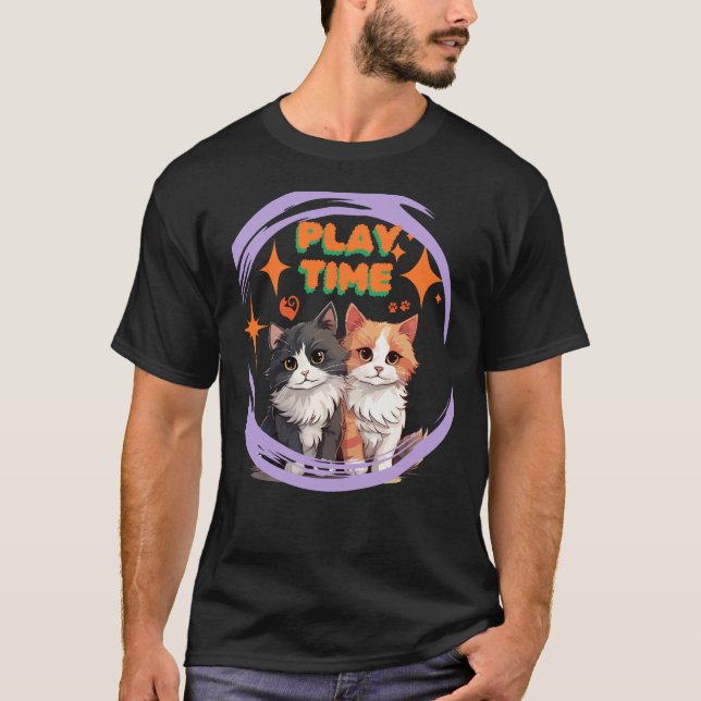 T-shirt / hoodies cats playtime design (Front)