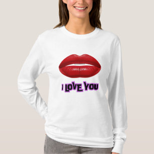 T-shirt / hoodies Lips I Love You logo design