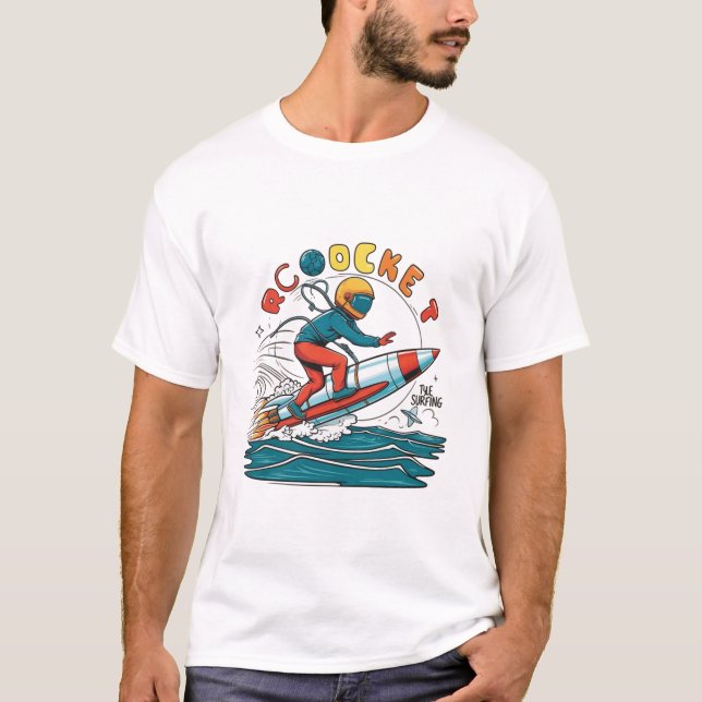 T-shirt/ Hoodies "Rocket Surfing" logo design (Front)