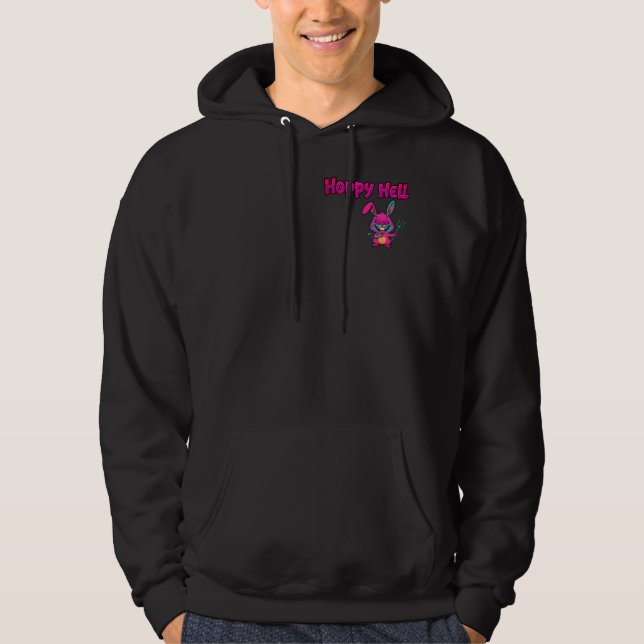 T-Shirt Hoppy Hell Devil Bunny Hoodie - Cute Evil  (Front)