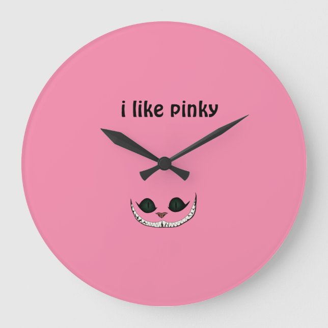 t shirt i like pinky large clock (Front)