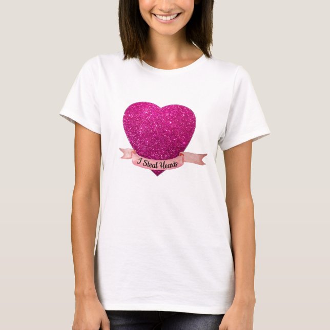 T-shirt I Steal Hearts Pink Heart (Front)