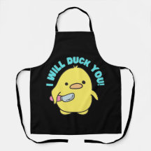 T-shirt I Will Duck You" Funny Duck with a knife