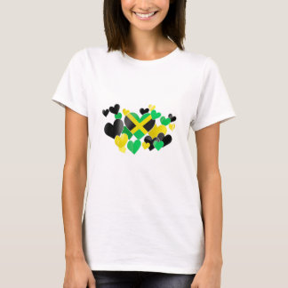 T-shirt - Jamaican Colours and Hearts
