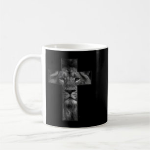 T-shirt Jesus Cross With Lion Face, Faith In God T Coffee Mug