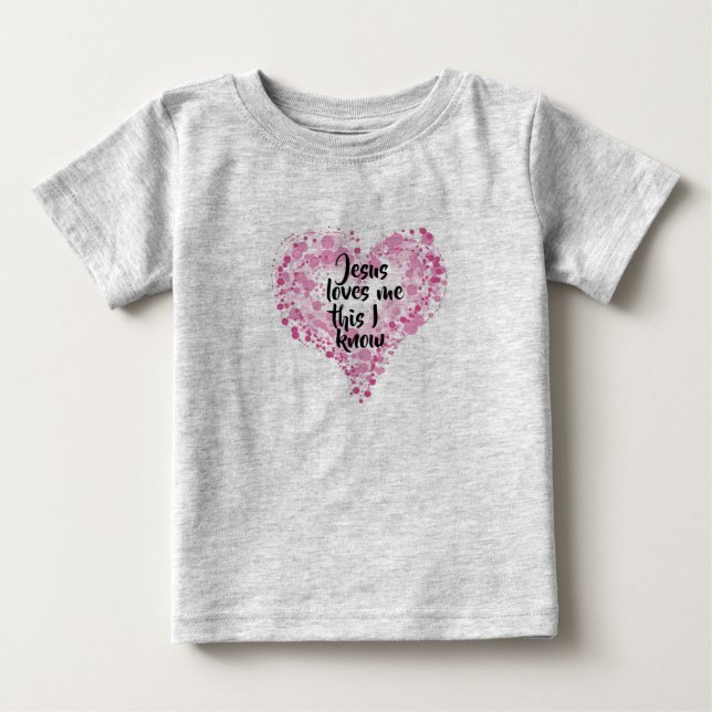 T-shirt Jesus loves me grey (Front)