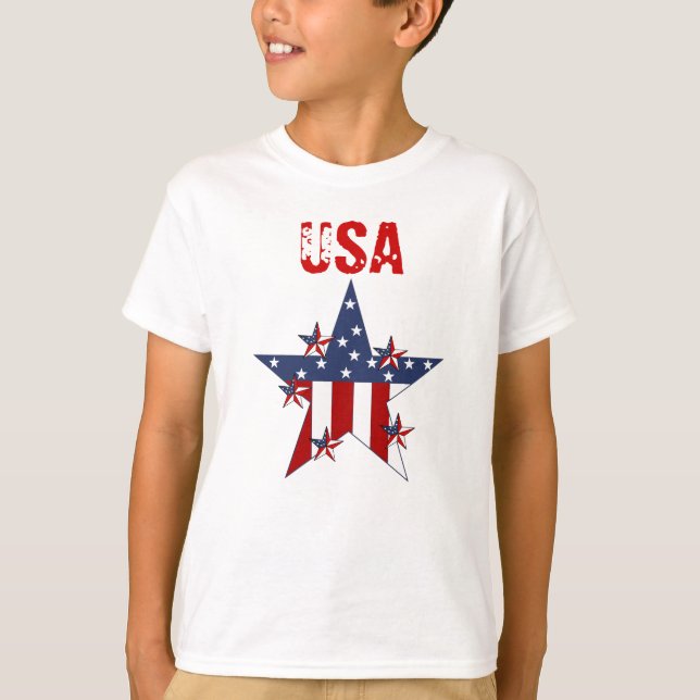 T-shirt Kid's Boys Patriot Stars USA (Front)