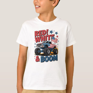 T-Shirt-Kids Monster Truck Patriotic T-Shirt