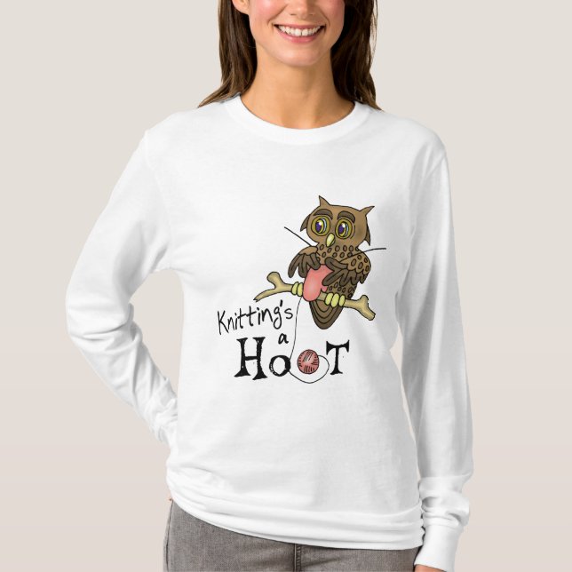 T-shirt Knitting Owl (Front)