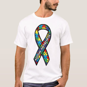 T-shirt - Large Autism Awareness Ribbon