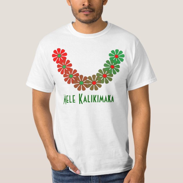 T-shirt Lei Mele Kalikimaka Merry Christmas (Front)