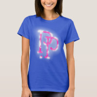 T-Shirt Letter P Logo Design (pink)