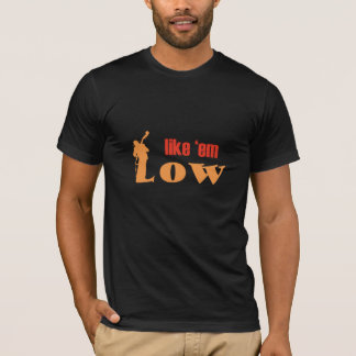 T-shirt Like 'em low double bass player