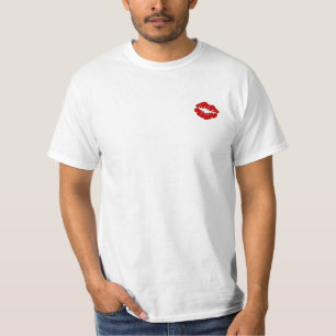 T-Shirt ~ Lipstick Red Kiss kissing lips kisser