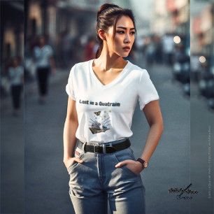 T-shirt - Lost in a Quatrain by Poet Adiela Akoo