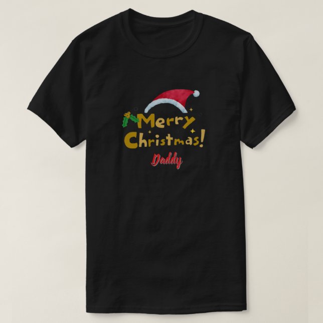 T-Shirt meery christmas gold  (Design Front)