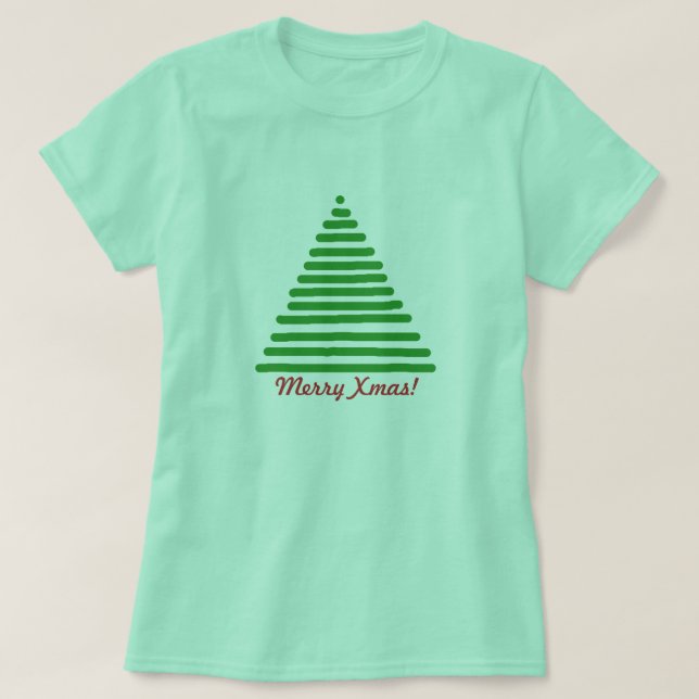 T-shirt - Merry Xmas Tree (Design Front)